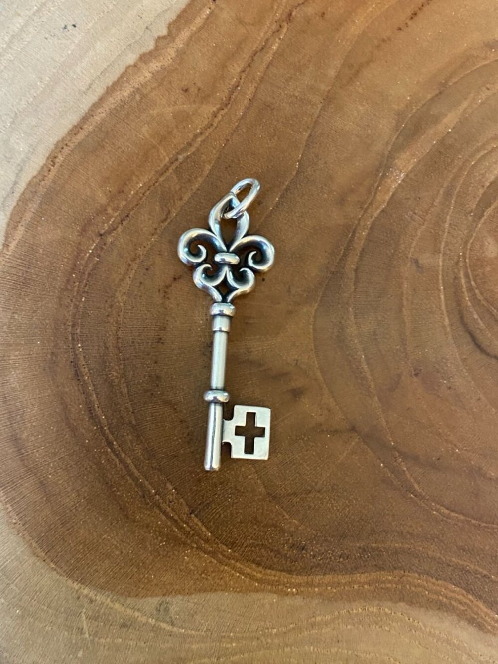 RETIRED James Avery Key of St. Mary Necklace, Sterling Silver